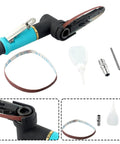 Knockout Heavy Duty Pneumatic Air Belt Sander With 360 Swivel Handle For Weld Prep And Rust Stripping Built Tough On The Jobsite For Smooth Finish Results with belt and accessories