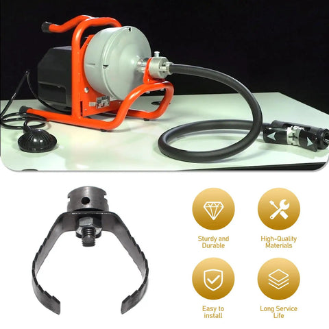 Heavy Duty Three Inch T 150 1 Sharktooth Root Cutter Replacement Direct Swap For Seven Eighths Sectional Cables, alloy steel, black, used for clearing clogs.