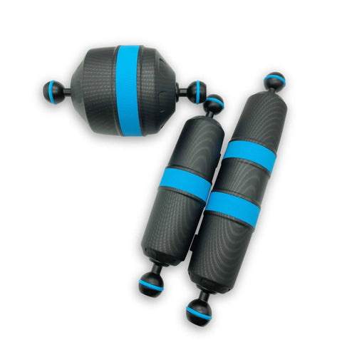 Float Arm D52 220 For Underwater Photography, Negative Buoyancy 210 g, 260mm Length shown with blue bands