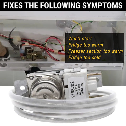 Easy Install Refrigerator Cold Control Thermostat Replacement For Whirlpool Kenmore Exact Fit No Fuss Fix For Your Fridge WP2198202