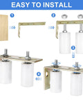 Two Pack Gate Guide Rollers With L Bracket For Sliding Gates 40mm Nylon Rollers With Sealed Ball Bearings installation guide