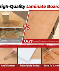 High-Quality Laminate Board comparison showing durability, water resistance, and ease of cleaning for superior use.