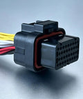Heavy Duty 26 Plus 34 Pin Ecu Connector Harness Kit With Pre Wired Pdm Wiring Looms, showing robust ECU connector with wires.