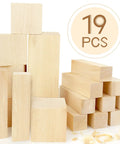 Dope Whittling Wood Blocks Kit With 19 Pieces for Basswood Carving in Three Sizes displayed in stacks