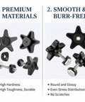 Two Sets Rollator Walker Replacement Knobs And Arm Adjustment Knobs For A No Brainer DIY Fix Durable Plastic And Stainless Steel Fasteners