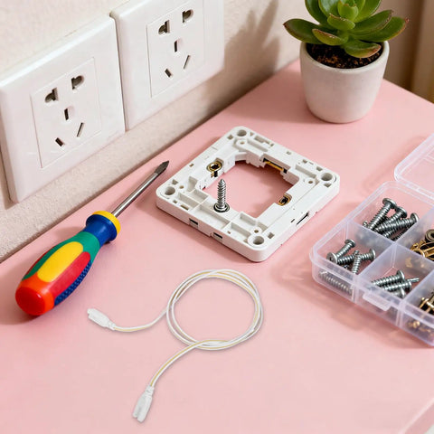 LED Tube Lamp Wire With 3 Pin Double End Connector Flexible Power Extension Cable For Under Cabinet Lights And Tube Lights on pink surface
