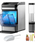 Countertop Nugget Ice Maker Makes Forty Eight Pounds Per Day With Instant Freeze Speed And Zero Stress Cleaning whips up chewable pellets.