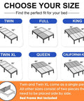 Image showing mattress sizes including Queen size 60 X 80 Inches for Heavy Duty Bunkie Board with clear measurements.