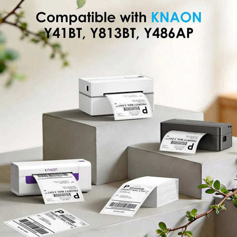 4x6 Direct Thermal Shipping Labels Fanfold Pack Of 500 With Ultra Strong Adhesive shown in label printers.