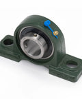 Two Pack Pillow Block Mounted Ball Bearings UCP20721 Bore One And Five Sixteenths Inches Cast Iron Housing With Rust Resistant Paint Self Aligning Chrome Steel Sealed Bearings Easy Install Durable Shaft Alignment Low Maintenance Cost Saving, green cast iron bearing block