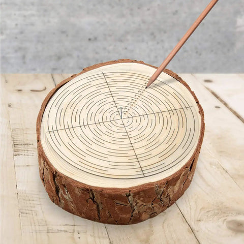 10 Inch Circle Center Finder Tool For Irregular Shapes, Acrylic Compass used on wood slab for woodworking projects