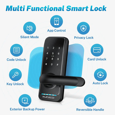Smart Door Lock With Keypad And Keyless Entry IP66 Weatherproof Rock Solid App Control with multi-functional features