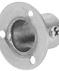 Heavy Duty Flanged Holder Base For Closet Rods And Wardrobe Shelving, Stainless Steel Tube Bracket With Screws, Thickened Flange Socket