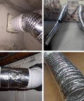 HVAC aluminum foil tape on duct joints; 2 in x 70 yd, 3.6 mil, silver.
