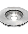 Front view of a Front Vented Brake Rotor Designed For Late Model Applications With High Metallurgical Castings And Multi Vane Design