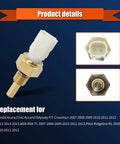 HiSport engine coolant temperature sensor with brass threaded body and white connector.