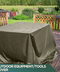 Waterproof Heavy Duty Silicone Coated Polyester Tarp Built Tough As Nails With Rustproof Grommets For Awnings Camping Construction Gear Covers And Outdoor Use 10 By 10 Feet Black covering outdoor furniture