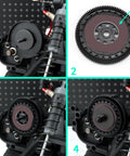 Steel Main Gear 48P Spur Gear 87T 93T for ECX 1/10 2WD RC Cars assembly process showcasing gear and housing.
