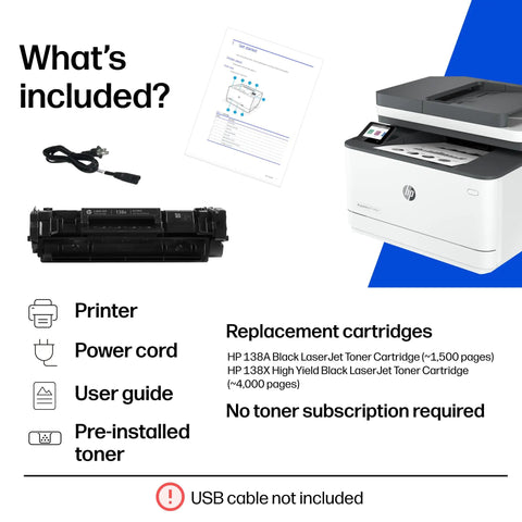Contents of All In One Wireless Black And White Laser Printer With Scanner Copier And Fax For Small Office Teams