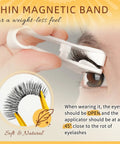Magnetic Eyelashes Kit With 2 Pairs And Reusable Lash Clusters, Magnetic Applicator shown in use for easy application.