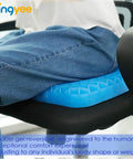 Ultra Comfy Gel Seat Cushion 1.8 Inch Thick for All Day Seating Orthopedic Pressure Relief Pad on office chair. 