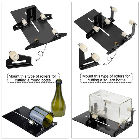 Rotary Glass Bottle Cutter For DIY Upcycling Crafts Turn Wine And Beer Bottles Into Custom Glasses And Jars With Dual Carbide Scoring Wheels For Straight Up Smooth Slicing And No Sweat Weekend Crafting Vibes