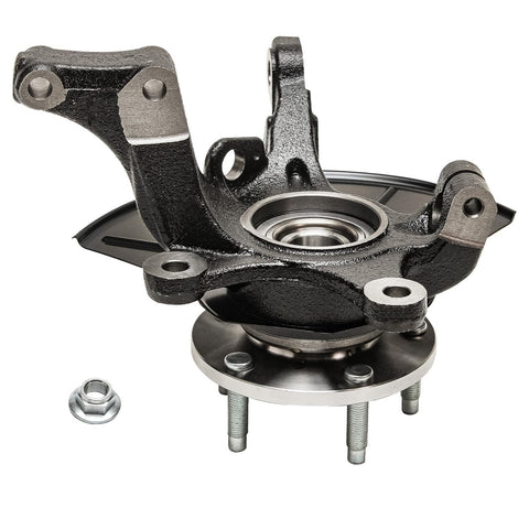 Front Steering Knuckles And Wheel Hub Bearing Kit With 2 Outer Tie Rods For Ford Escape 2005 To 2012, includes knuckle and bearings
