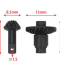 Overdrive Helical Differential Gear Set For Traxxas TRX4M 12-22T Upgrades, gear dimensions 8.5mm and 15mm for RC crawlers.