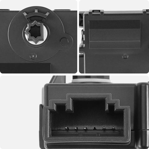 Close-up of connectors and housing for HVAC Air Door Actuator For Subaru Forester 14-24 Crosstrek 16-17 XV Crosstrek 13-15