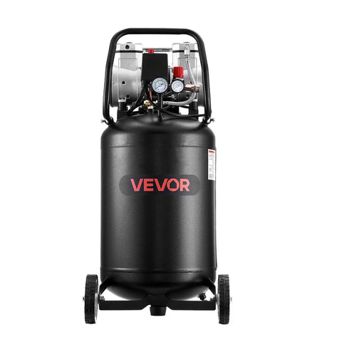 Vevor 14 Gallon Air Compressor, 2HP Oil-Free Portable Unit With Wheels. Boasts 125PSI Max Pressure And 4.3 SCFM Flow Rate. Perfect For Auto Repair, Tire Inflation, Spray Painting, Woodworking, And Home Garage Projects. Durable Design For Steady Power