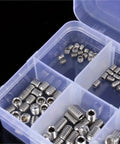 Stainless Steel Wood Screws Hex Socket Set Screw Cup Point Kit 400 Piece Assortment storage case with screws