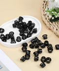 50 Pack Black Snap Bushing for Half Inch Knockouts displayed on a tray, snap in plastic cable grommets for electrical wiring