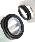 Hands hold Ford Super Duty Front Axle Seals Kit With Outer Dust Seal Inner Tube Seal Needle Bearing Snap Ring And Thrust Washer For Dana 50 60