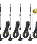 Dual Band WiFi Antennas For Faster Rock Solid Signals 2.4GHz And Five GHz With 9 Dbi Magnetic Base Mimo RP SMA Male Connectors Four Pack