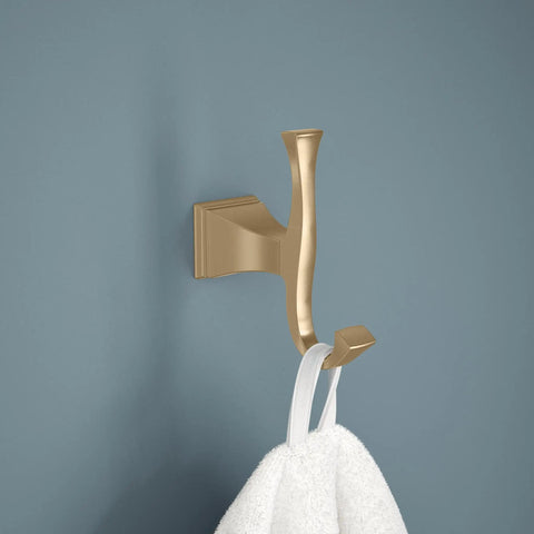 Dryden Wall Mounted Towel Hook In Champagne Bronze For Space Saving Bathroom Setup Durable Finish Resists Corrosion And Tarnish