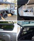 Pair Of 20 Inch Gas Struts 40 Lb Each For RV Side Door And Camper Cabinet Lift Supports in use on RV and camper doors