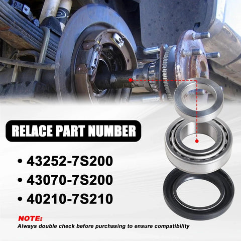 Rear Axle Bearing Inner Spacer Oil Seal Kit For Nissan Titan 2004-2007, Frontier 2005-2017, Xterra 2006-2015 installation
