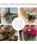 50 Sheets White Solid Color Folding Tissue Paper for Flower Wrapping and Florist Packaging shown with wedding bouquets