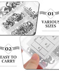 Beefy Stainless Steel E Shaped Retaining Ring Circlip Kit With 300 Pcs in clear storage case showing various sizes and easy carry