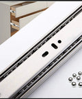 Heavy Duty Soft Close Drawer Slides 800mm Full Extension Three Section Rails with ball bearings for cabinets