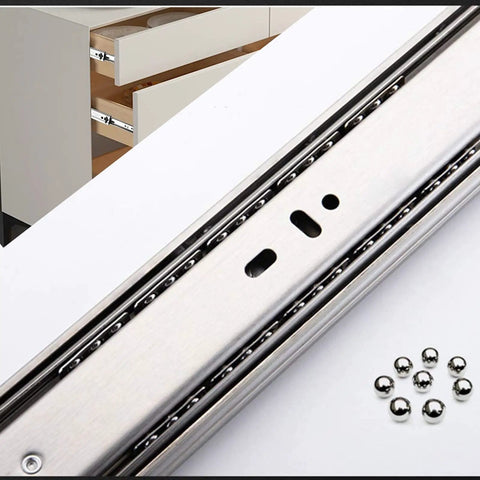 Heavy Duty Soft Close Drawer Slides 800mm Full Extension Three Section Rails with ball bearings for cabinets