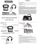 User manual for Six Channel Chassis Ear Auto Engine Noise Detector With Sound And Light Sync Pro Level Garage Essential.