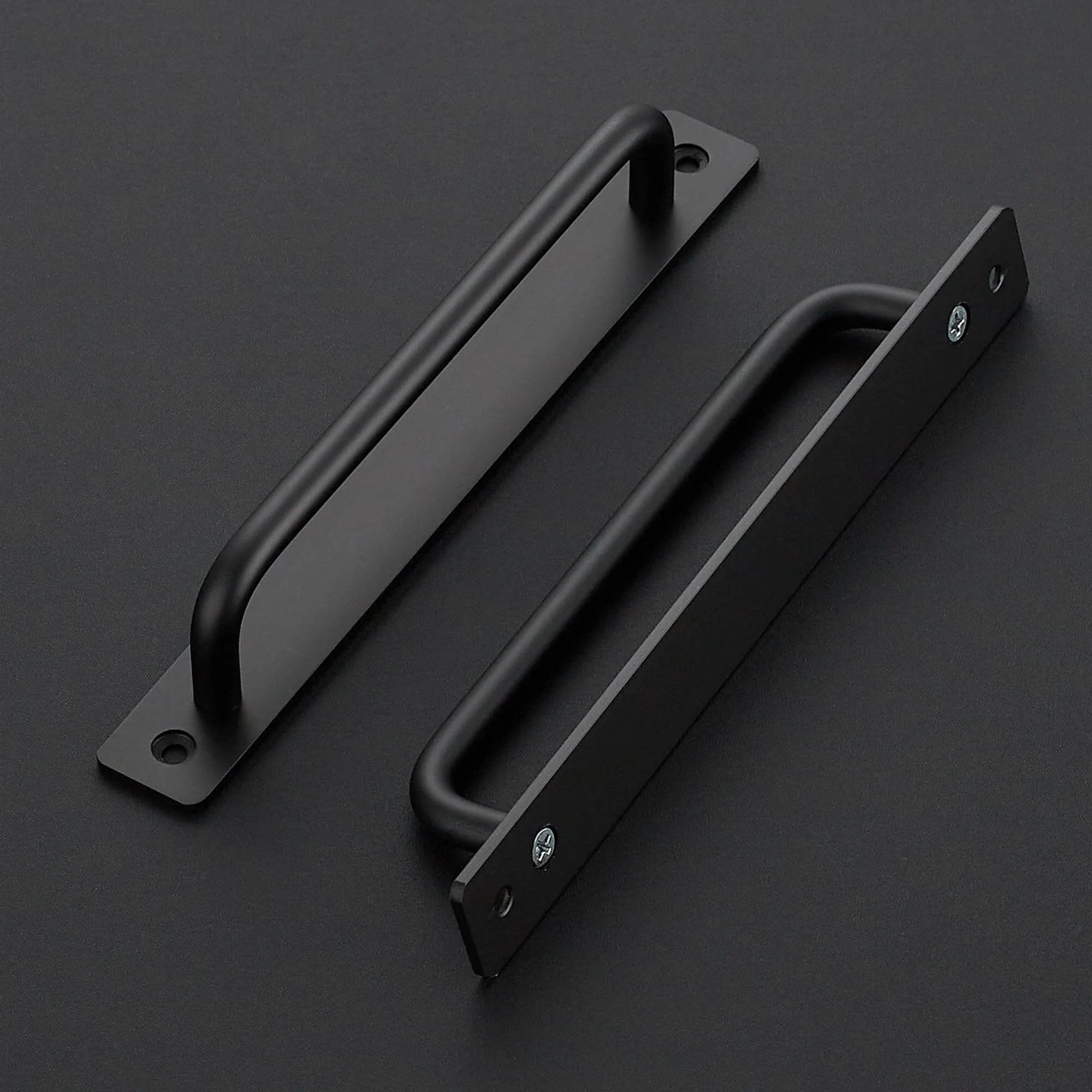 Black Barn Door Handles 2-Pack for Sliding Doors ✓