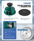 Electronic Fabric GSM Scale With 0-2mm Disc Sampler For Textiles And Nonwoven Fabrics Digital Weight Balance 1000g Capacity 0.01g Readout Includes Sampler 110V Scale showing aluminum alloy sampler details