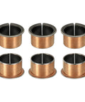Built Tough 6 Piece Flanged Sleeve Bearing Kit Featuring 35 Mm Bore 39 Mm Outer Diameter 26 Mm Length 47 Mm Flange Iron Copper Construction