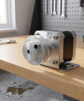 Built Tank Tough Aluminum Single Groove V Belt Sheave With Fixed Bore For 6Mm Synchronous Drives on workbench.