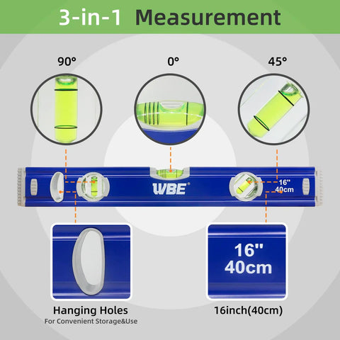 Top Notch 4 Piece Torpedo Level Set Featuring Knockout Accuracy Including 16 7 5 4 Inch Heavy Duty Aluminum Magnetic Spirit Levels For No Sweat Diy Builds And Contractor Projects with 3-in-1 measurement.