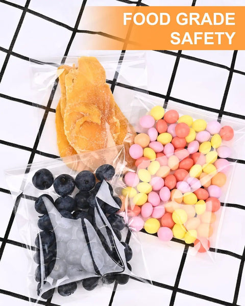 300 Pack Self Adhesive Cookie Bags 4x6 Inch Clear Cellophane Bags With Easy Seal Resealable Packaging For Cookies Treats Candies Gifts