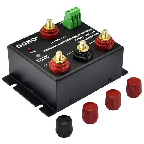Beefy 12V 50A Forward And Reverse DC Relay Module For Motors And Linear Actuators with terminal connectors and caps