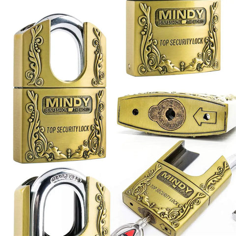 Heavy Duty 40 Mm Shrouded Hardened Keyed Padlock With Three Removable Keys Built Like A Tank Hella Secure For Warehouse Gate Toolbox Ammo Box And Outdoor Gear Protection